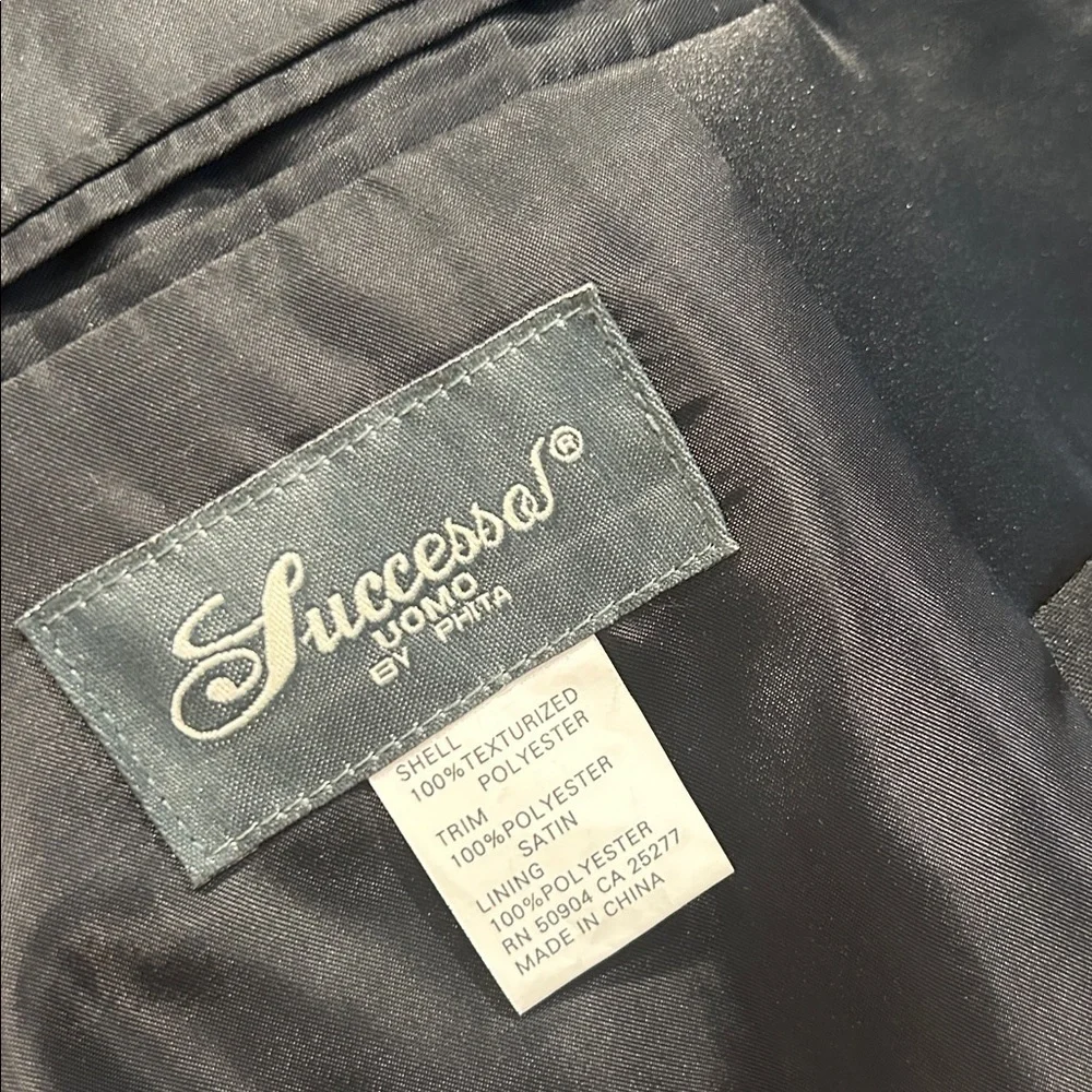 Classic Black Tuxedo Jacket me s 44r satin lapel